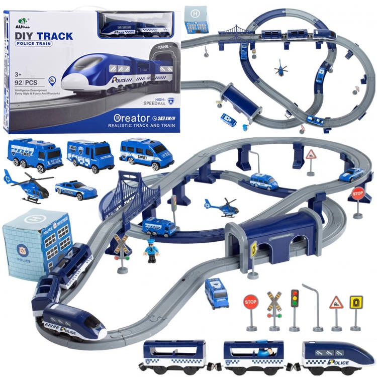 Large electric train track POLICE 92