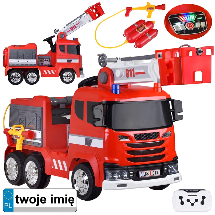 Car fire brigade battery-operated fire truck