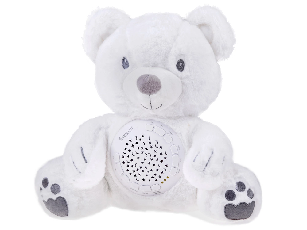 Plush projector white bear lullaby lamp