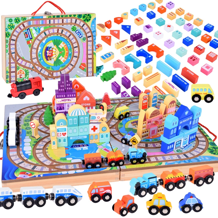 Wooden Train Set Build a City