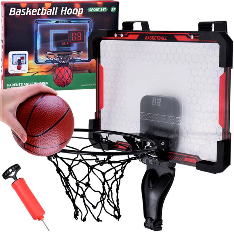 Set of basketball backboard basket point
