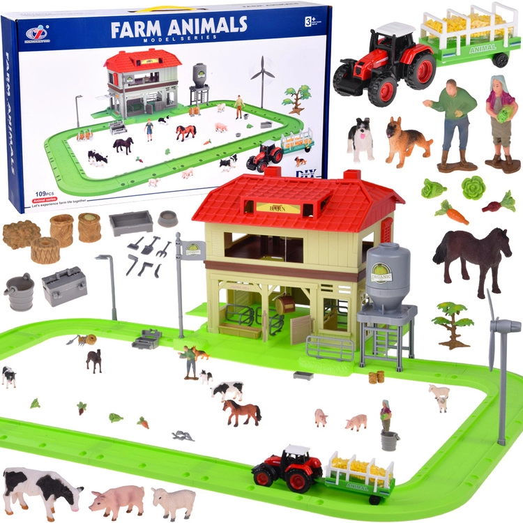 FARM ANIMALS SERIES Barn with road