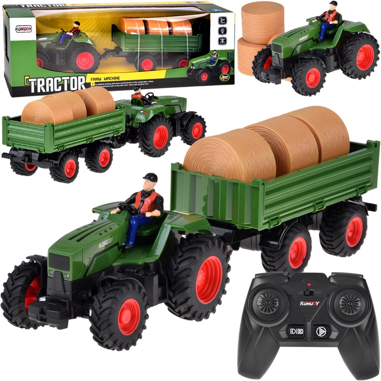 Remote controlled tractor with trailer +