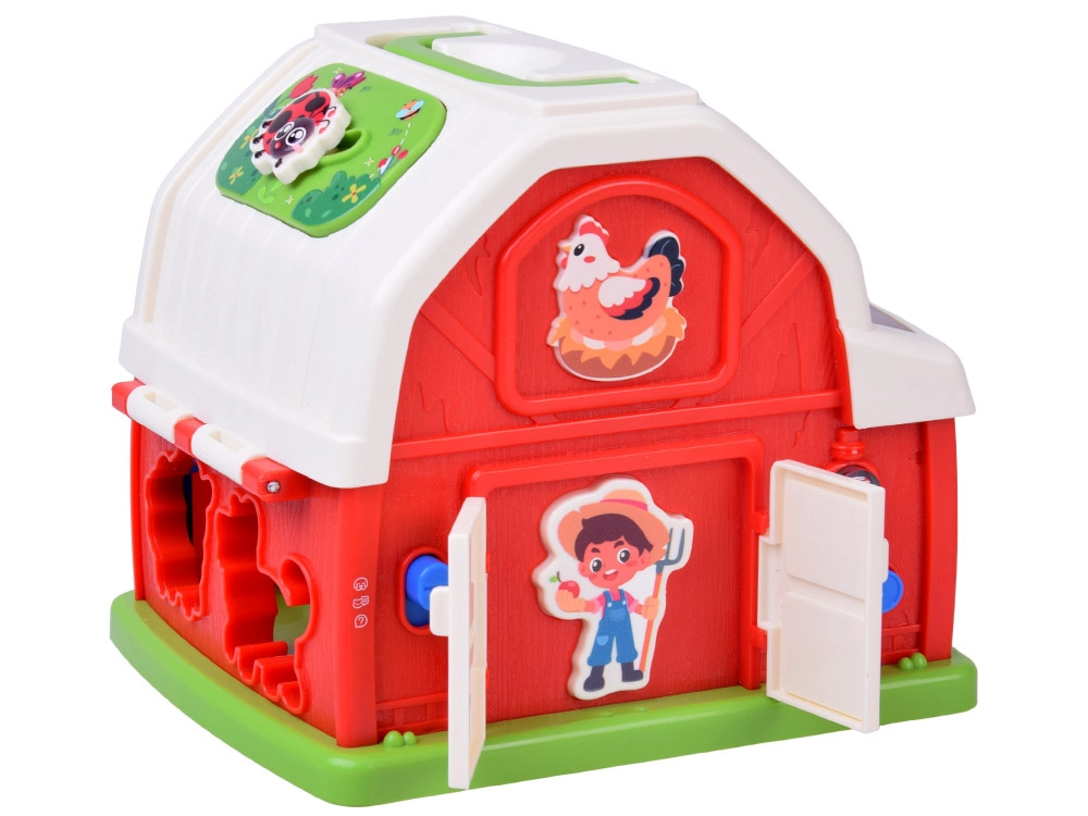 Interactive educational house farm blocks animal