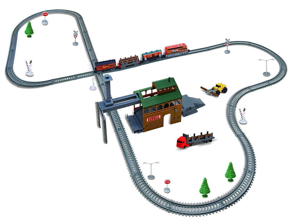 Electric Train Set Sawmill Loader 3