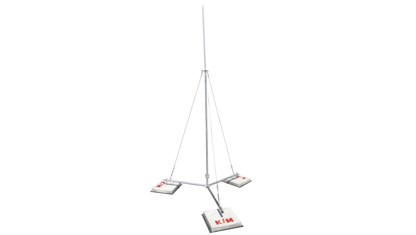 Lightning mast on tripod H=4m aluminium