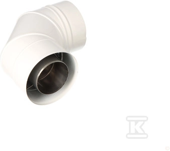 90ST 80/125 WHITE CONDENCE/TURBO ELBOW SKKMK9080125