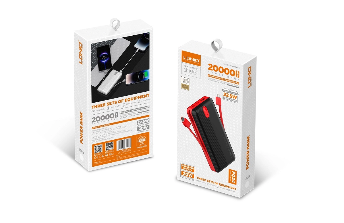 LDNIO POWER BANK 20000mAh 22 5W