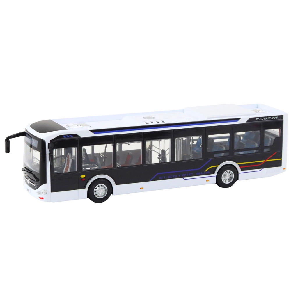 Metal city bus with light and