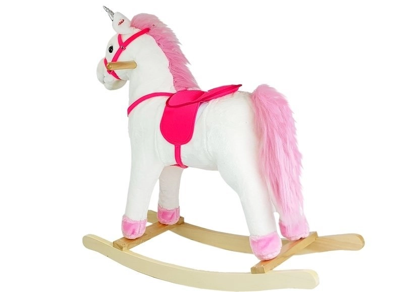 Rocking Horse Unicorn White 74cm 2252
