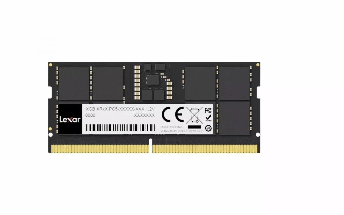 Lexar LD5DS016G-B4800GSST atmiņas modulis 16 GB DDR5 262 kontaktu SO-DIMM ECC