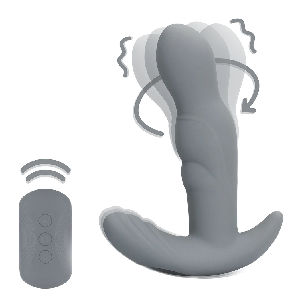 Loveline Gotham Grey Rotating Prostate Massager
