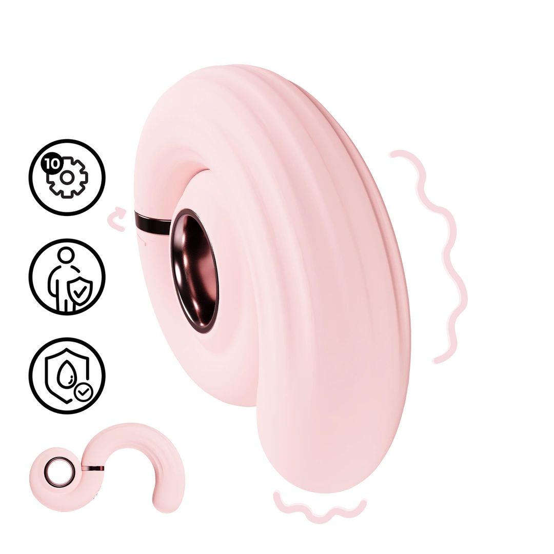 Loveline Tourner Pink Vibrating Swirl 10-Mode