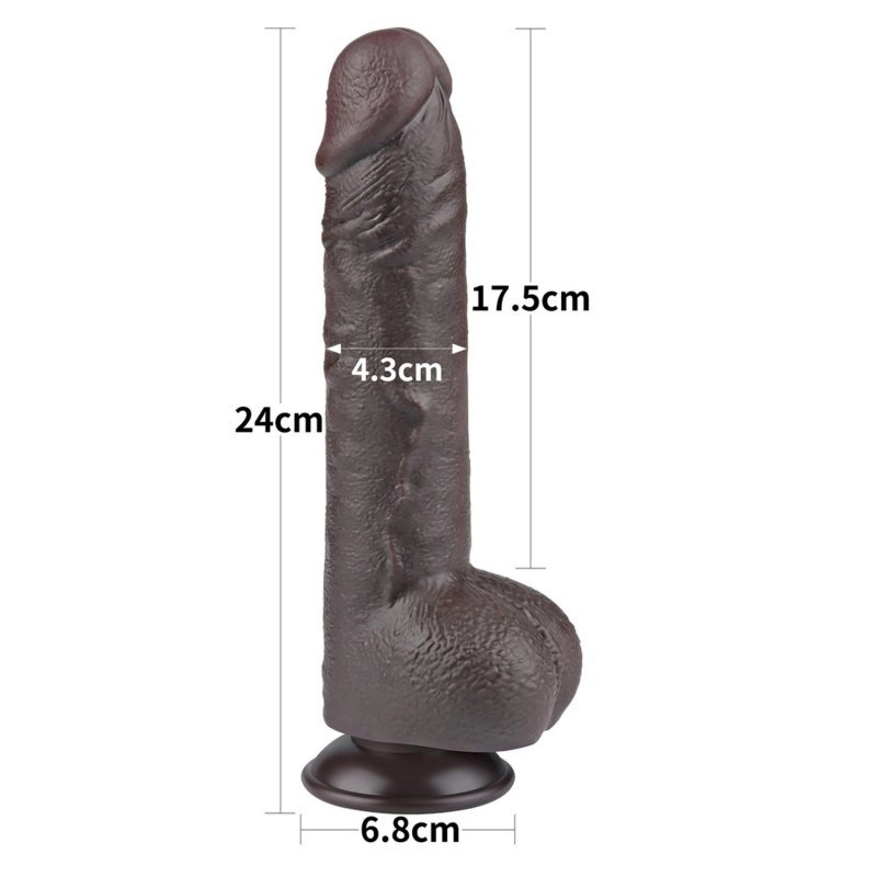 DILDO 9.5`` SLIDING SKIN DUAL