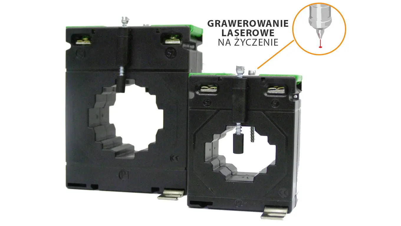 Current transformer with a hole for
