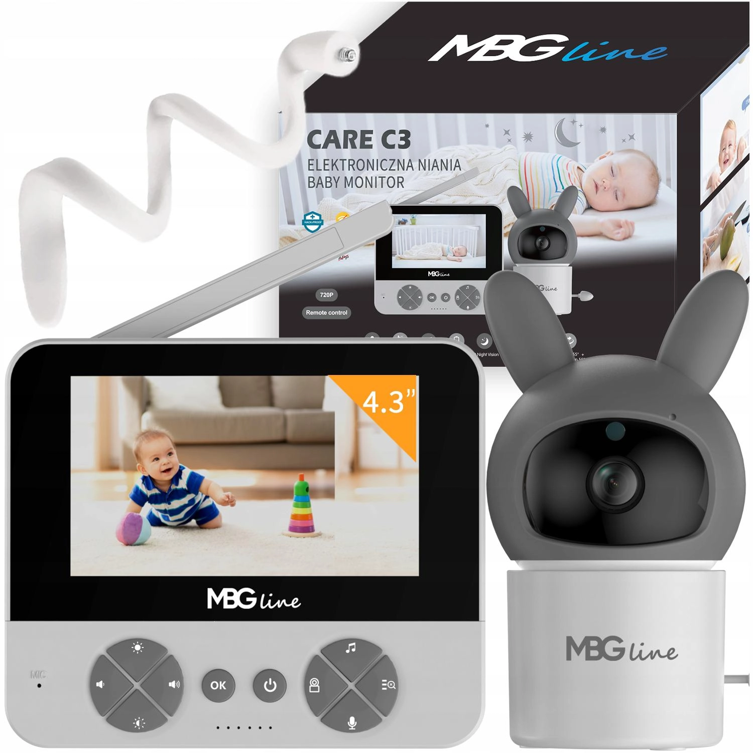 Wireless Rotatable HD Electronic Baby Monitor