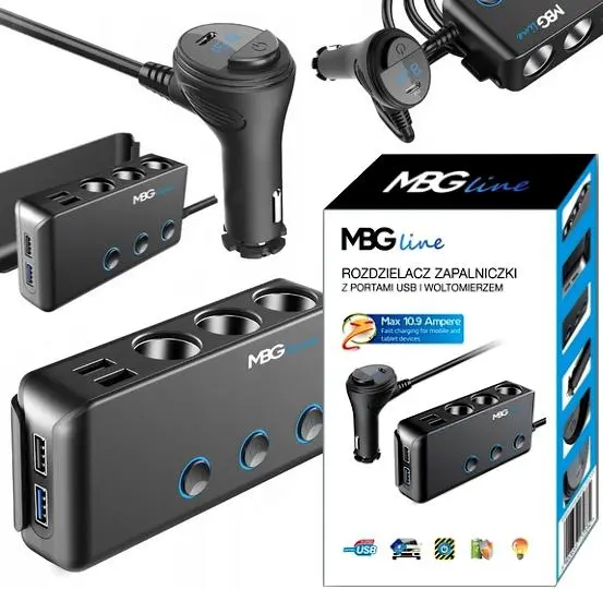 Cigarette Lighter Socket Splitter MBG Line