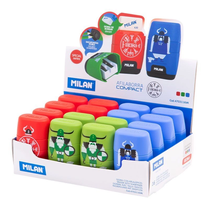 Compact Vikings sharpener and eraser (16