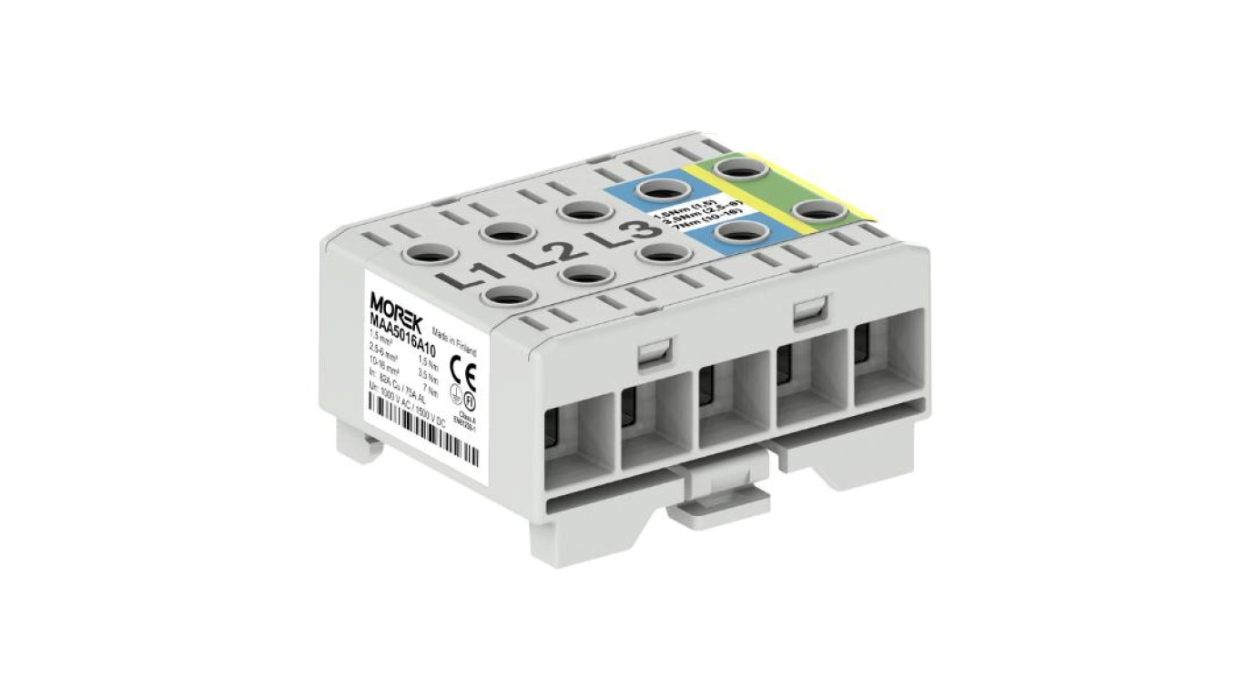 MOREK Connector OTL16-5x gray blue yellow-green