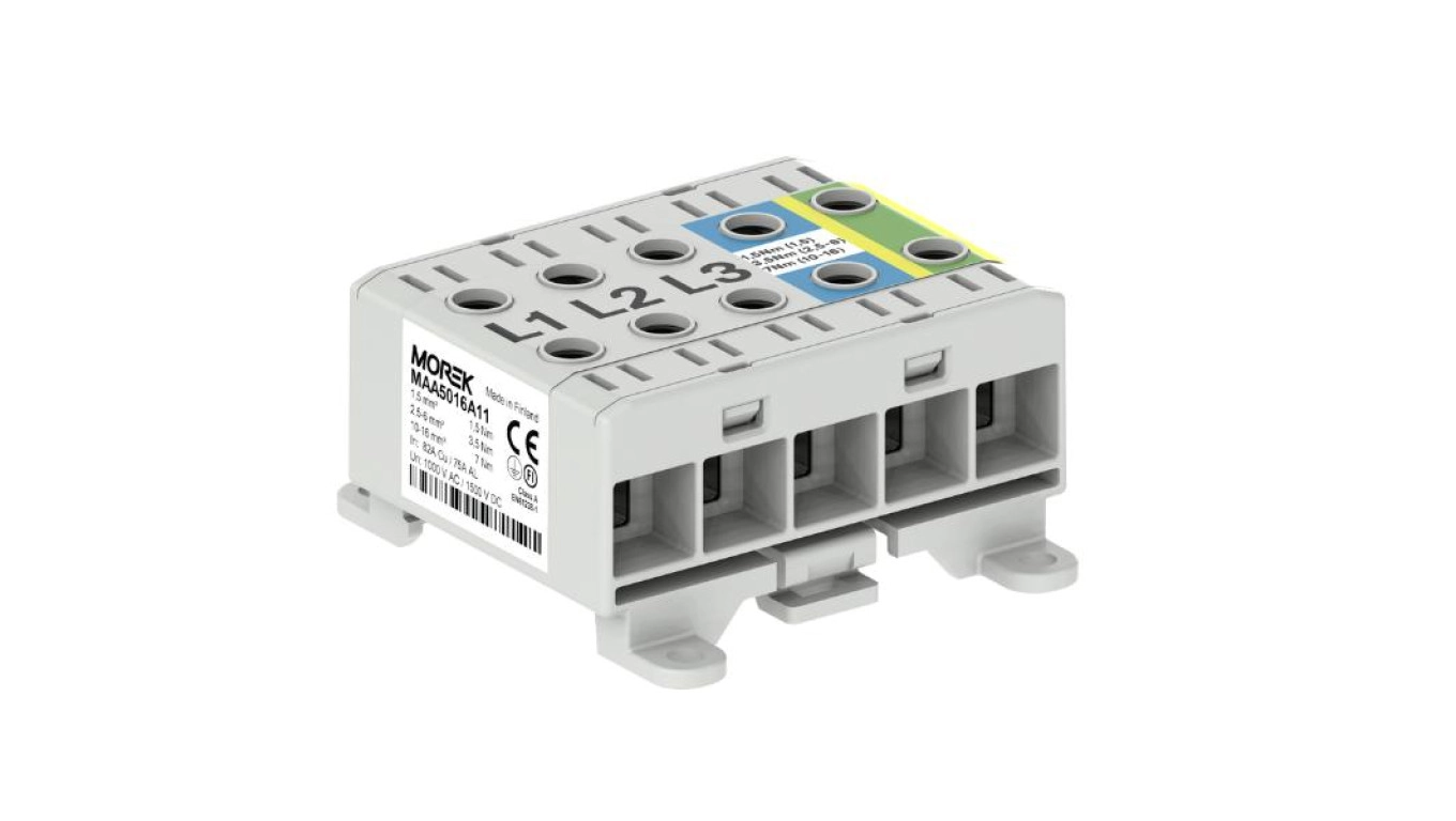 OTL16-5x connector grey blue yellow-green 5x1x