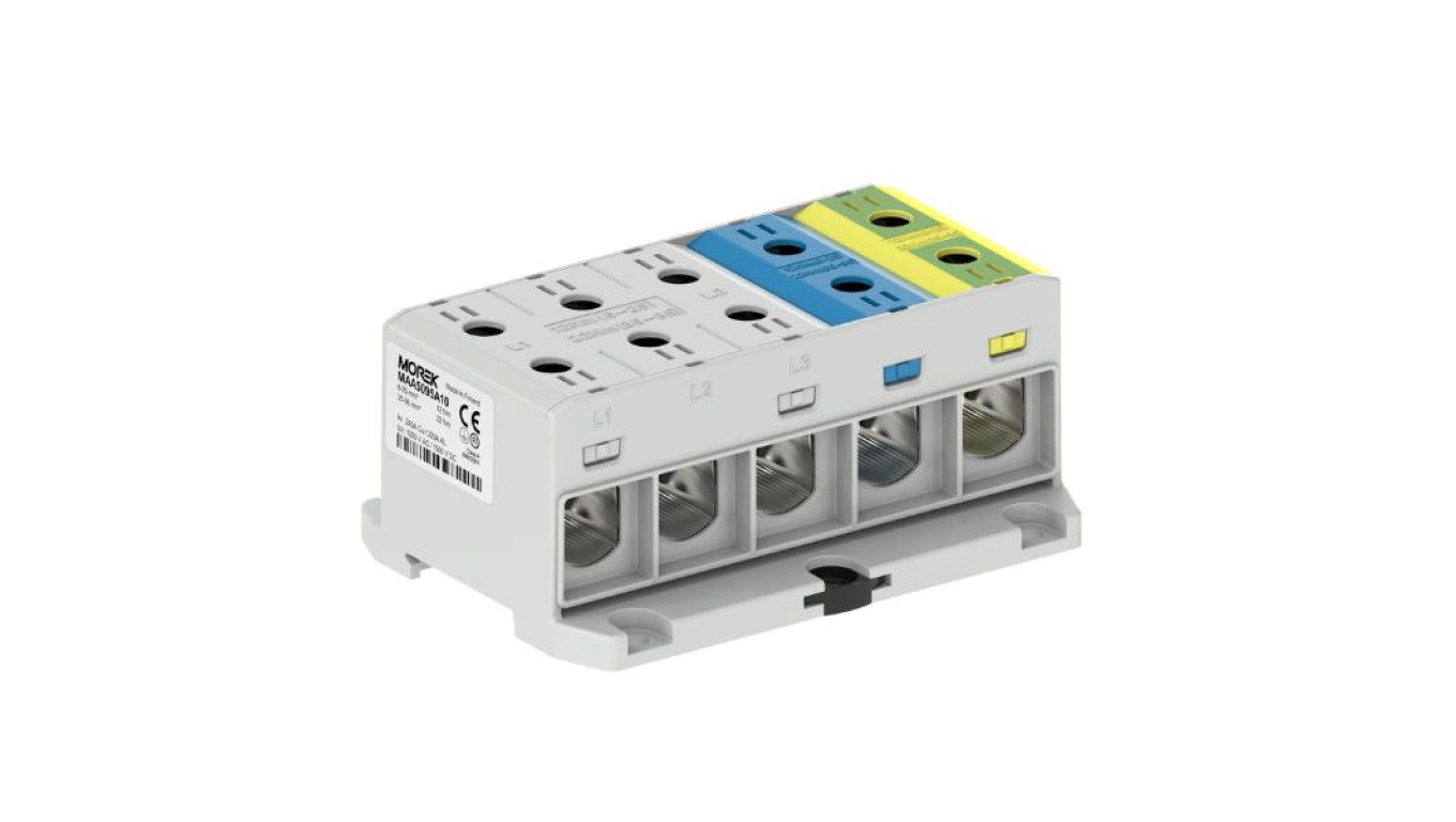 OTL95-5x connector  gray  blue  yellow-green 5x1x