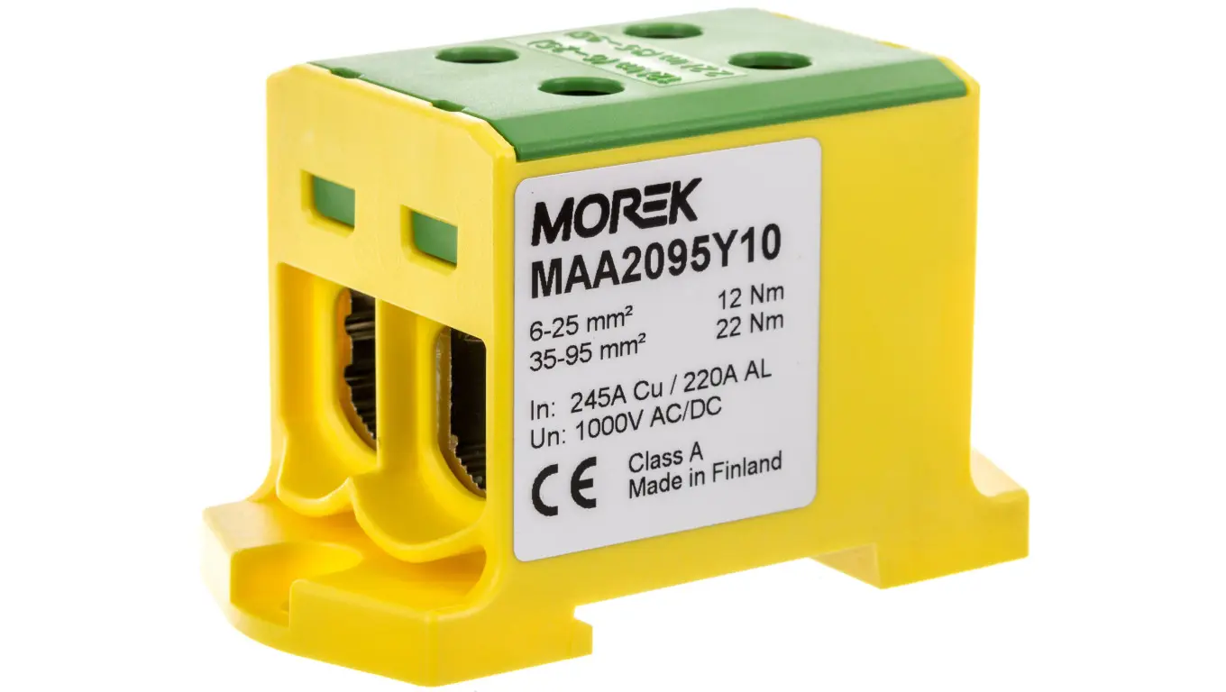 Connector OTL95-2 color yellow-green 2x Al/Cu