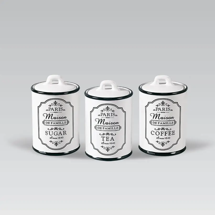 MAESTRO SET OF 3 CERAMIC CONTAINERS