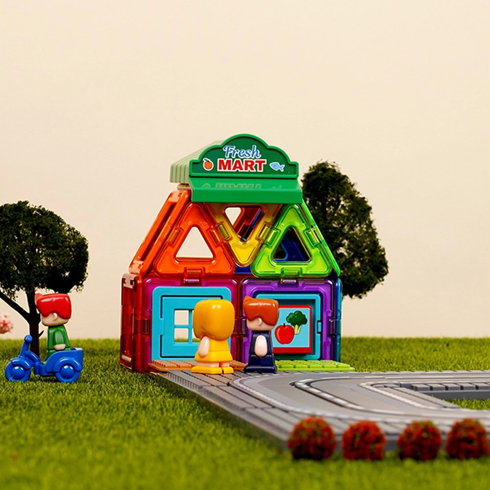 A set of magnetic blocks City
