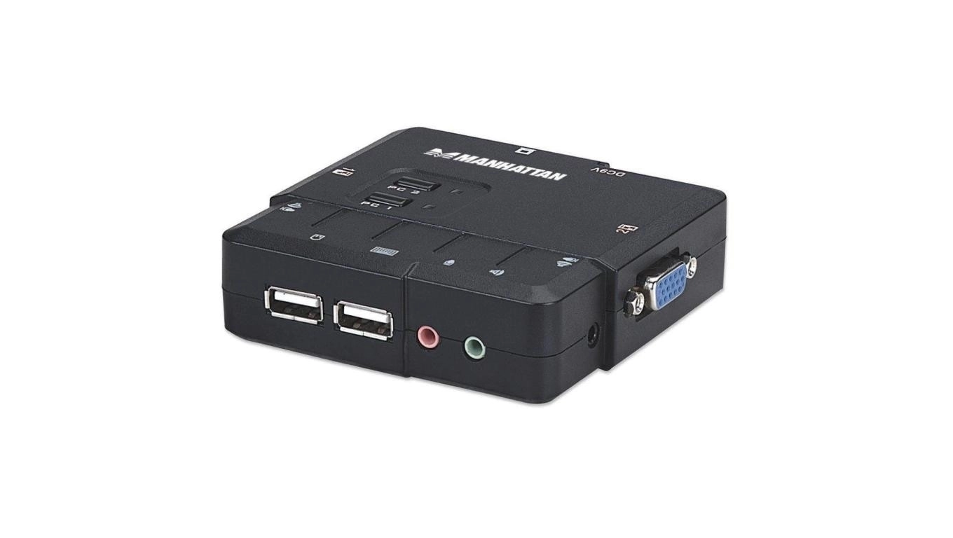 Manhattan KVM Switch Compact 2-Port  2x