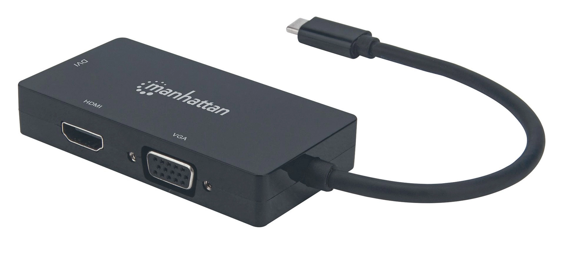 Manhattan USB-C Dock/Hub Ports (x3): DVI-I