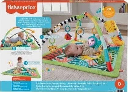 Fisher-Price 3-in-1 Rainforest Sensory Gym Tummy
