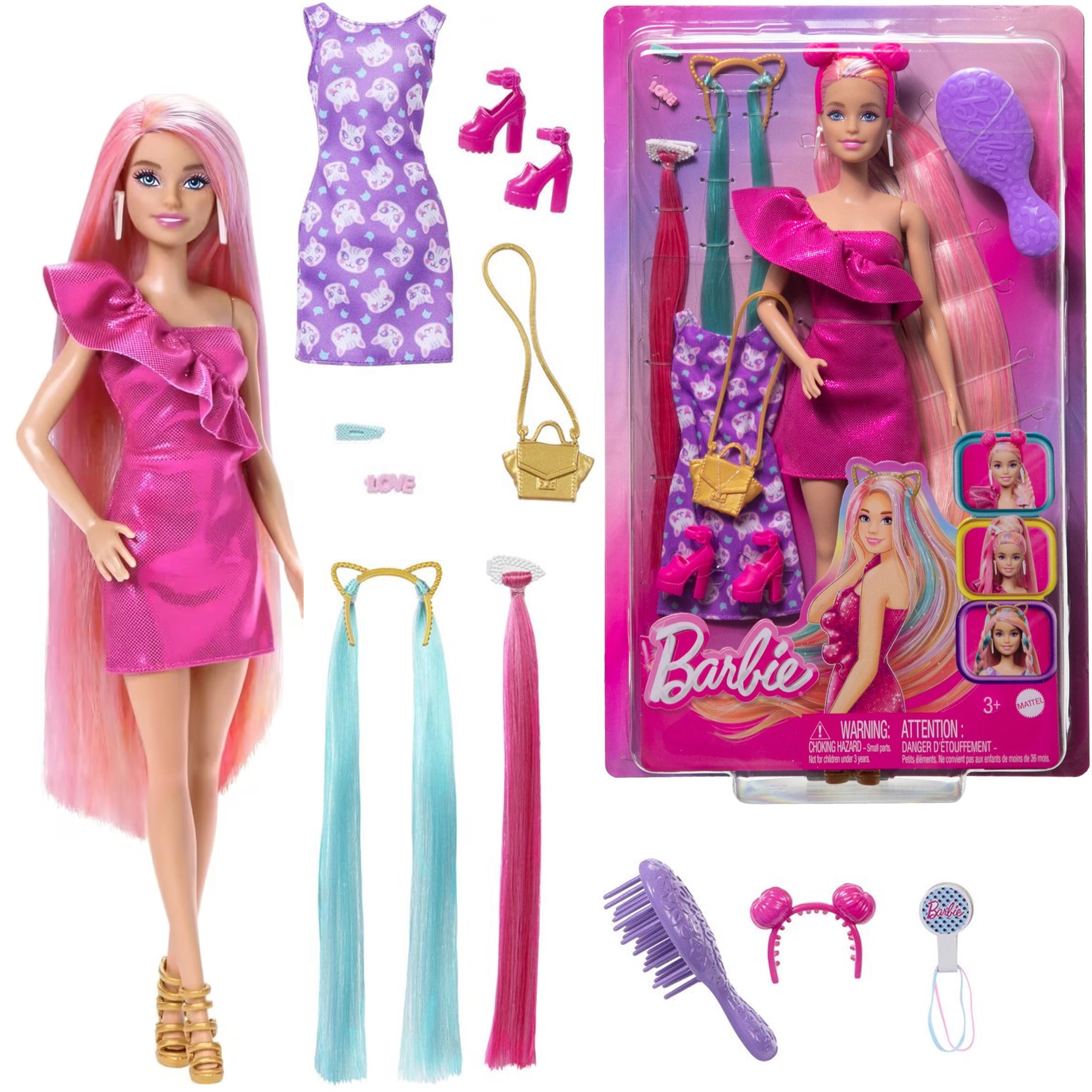 Barbie Fun Fancy Hair Doll with
