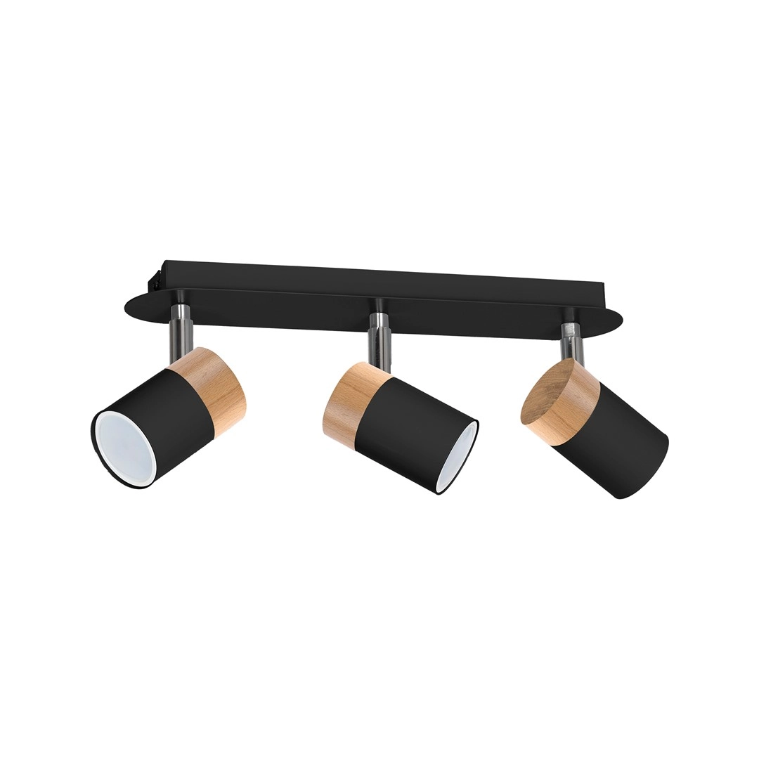 CEILING LAMP JOKER BLACK/WOOD 3xGU10 MLP6304