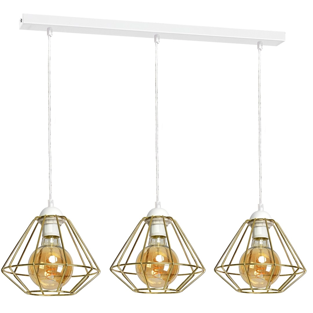 Hanging lamp LUPO WHITE/GOLD 3xE27 MLP6267