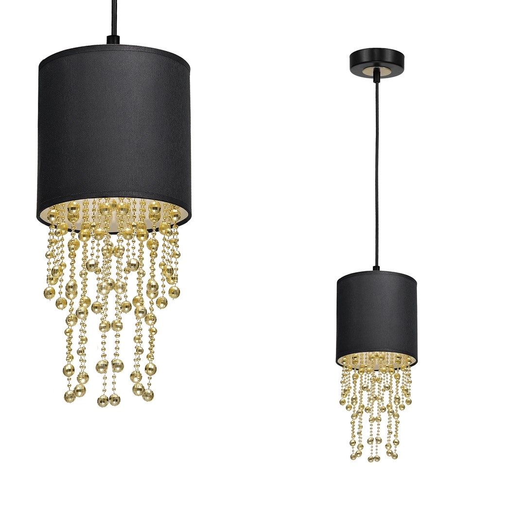 Hanging lamp ALMERIA BLACK/GOLD 1xE27 MLP6439