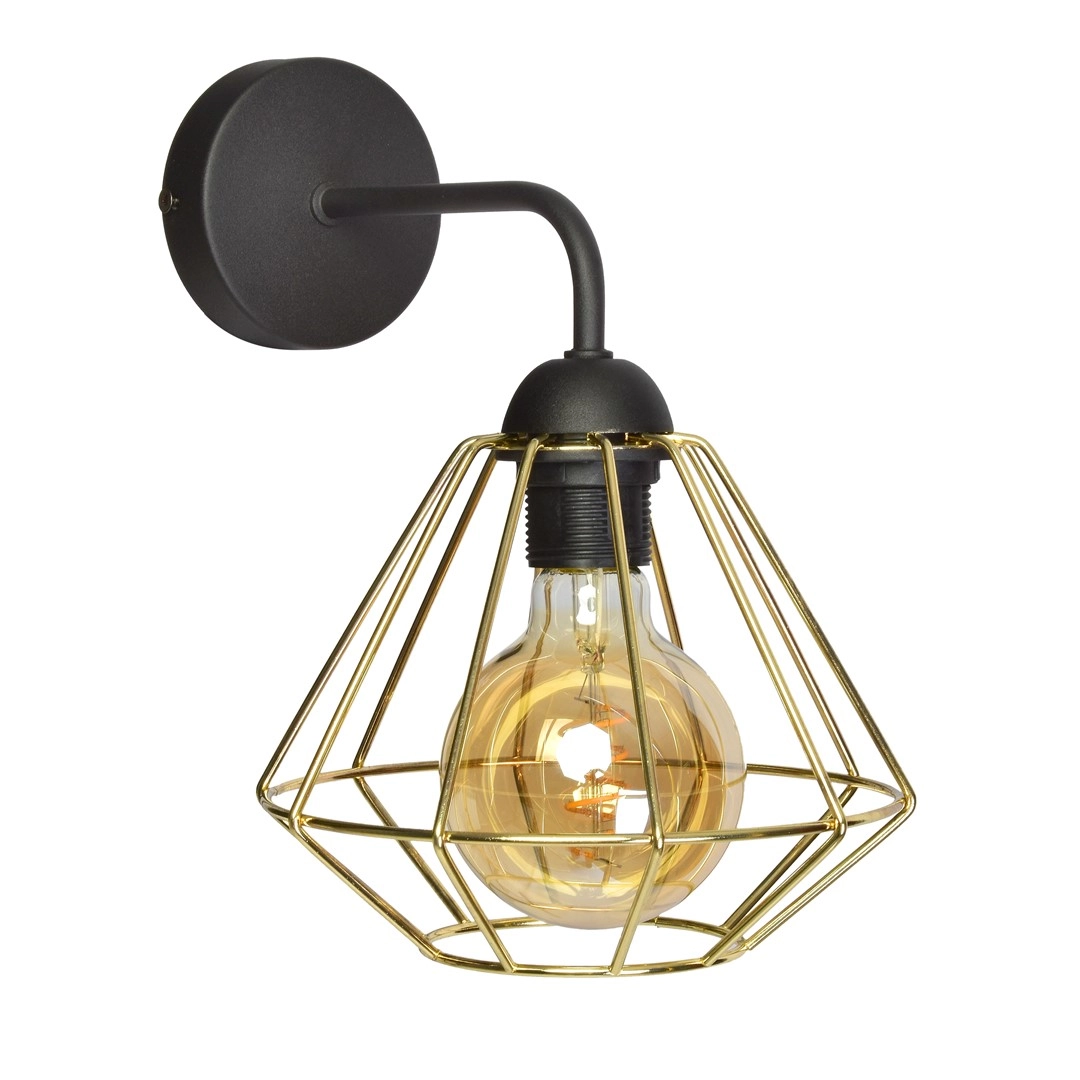 Wall lamp LUPO BLACK/GOLD 1xE27 MLP6269