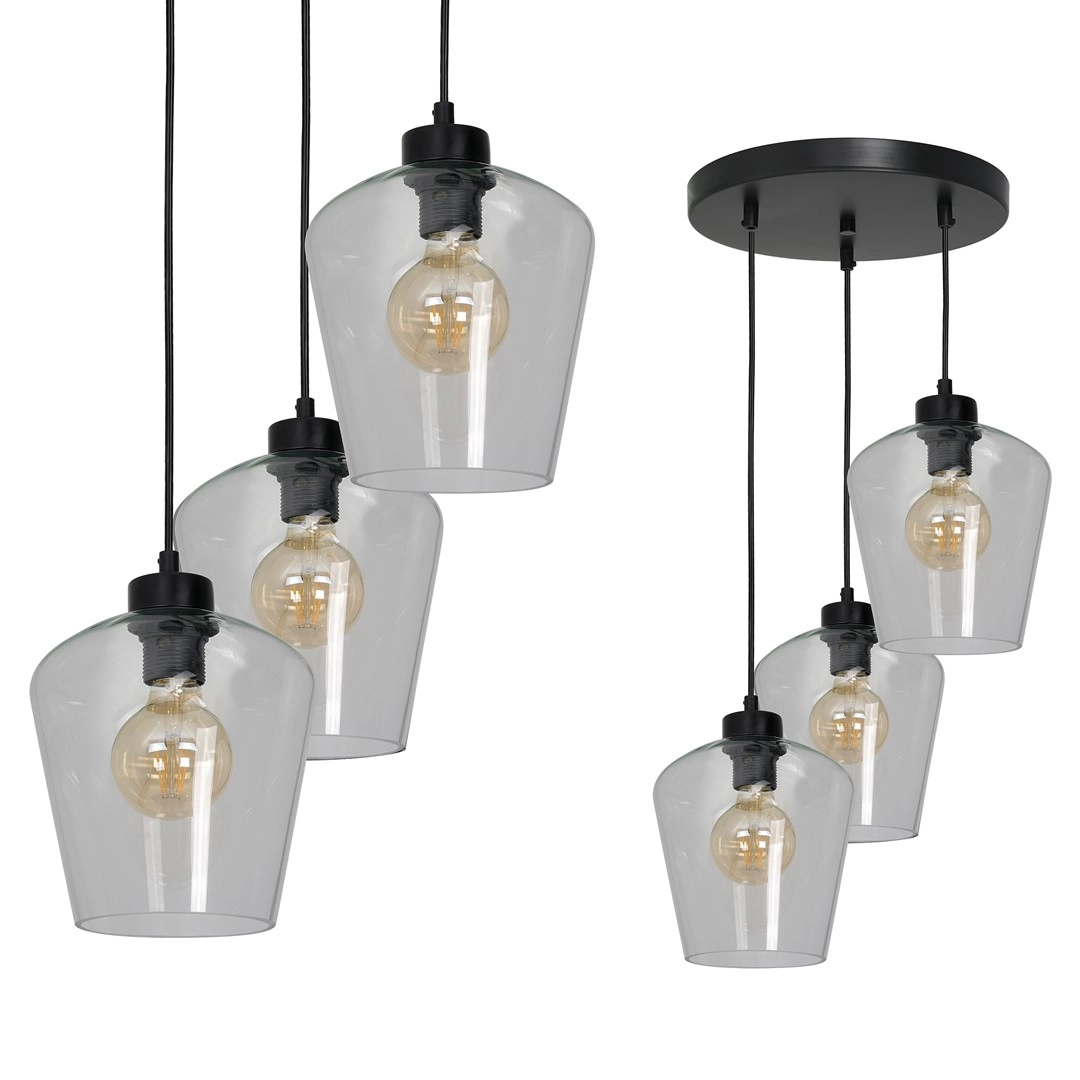 Hanging lamp SANTIAGO CLEAR 3xE27 MLP6611