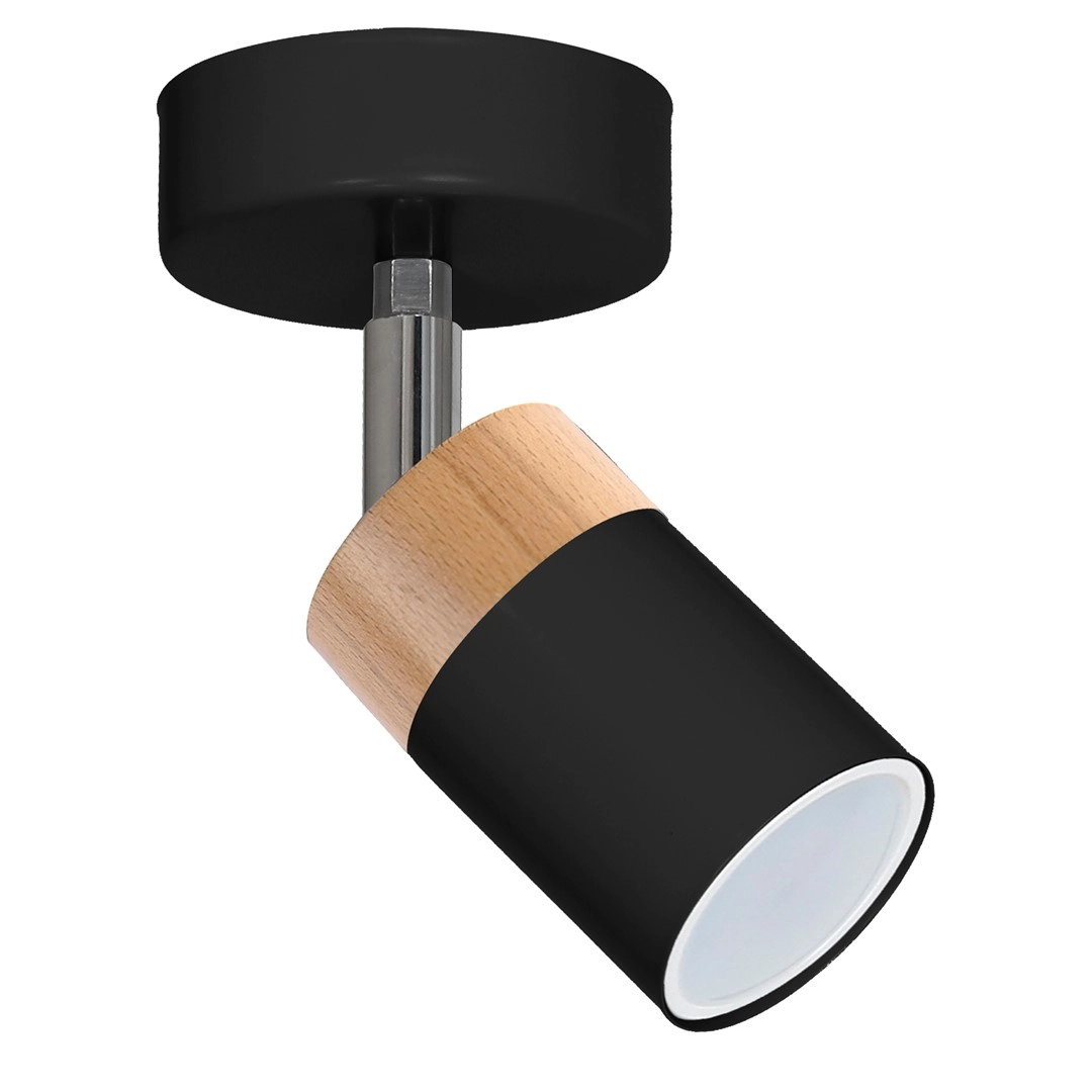 Wall lamp JOKER BLACK/WOOD 1xGU10 MLP6303