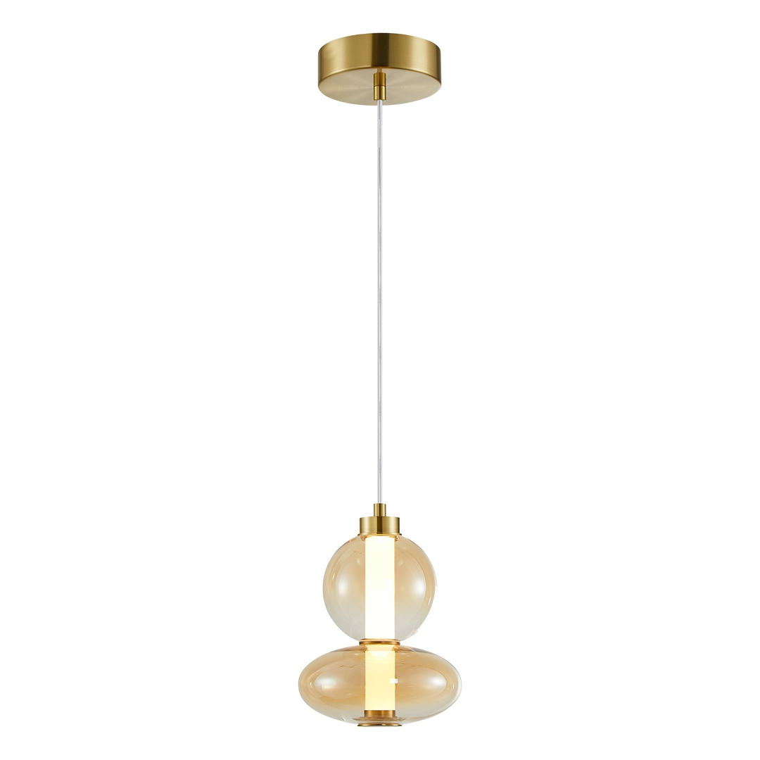 Hanging lamp DAPHNE AMBER 12W 0001-00019-46559