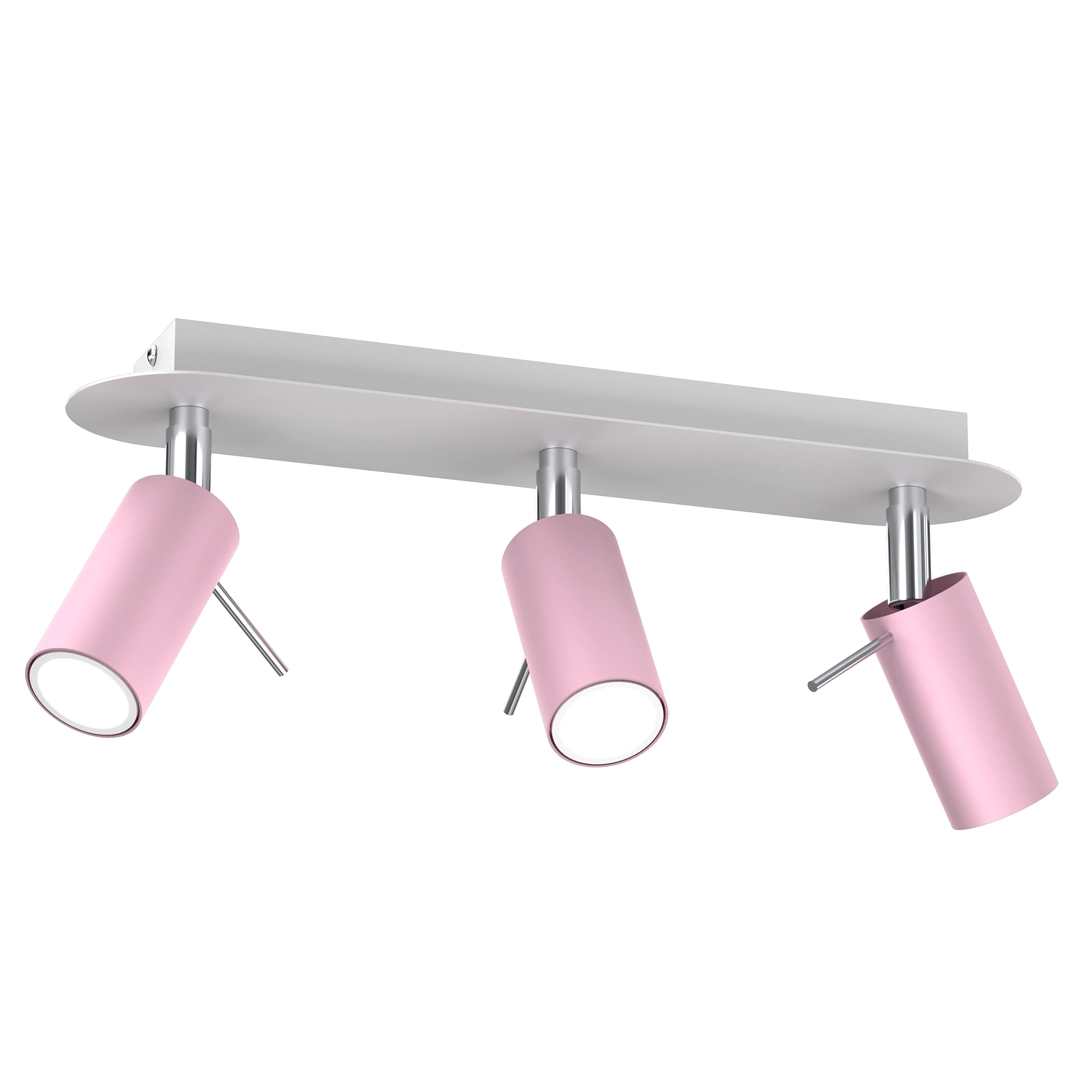 Ceiling lamp PRESTON PINK/WHITE 3x mini