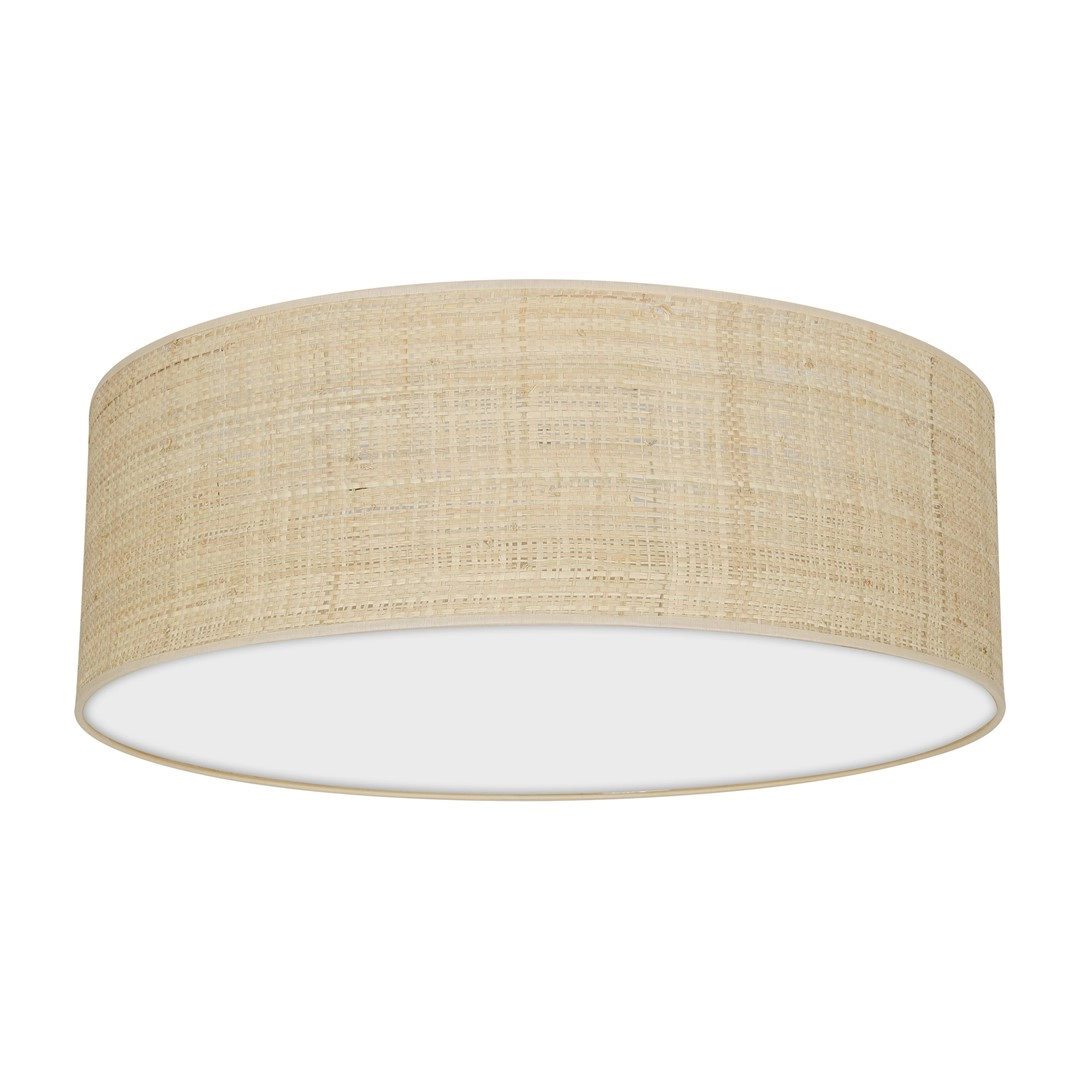 Ceiling lamp MARSHALL WHITE/RATTAN 3xE27 Ř50cm