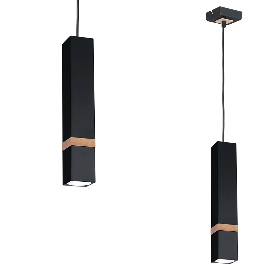 Pendant lamp VIDAR BLACK 1xGU10 0001-00019-50714