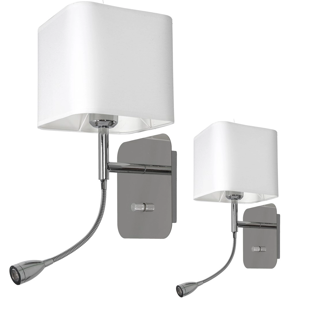 Wall lamp NAPOLI WHITE/CHROME 1xE27 +