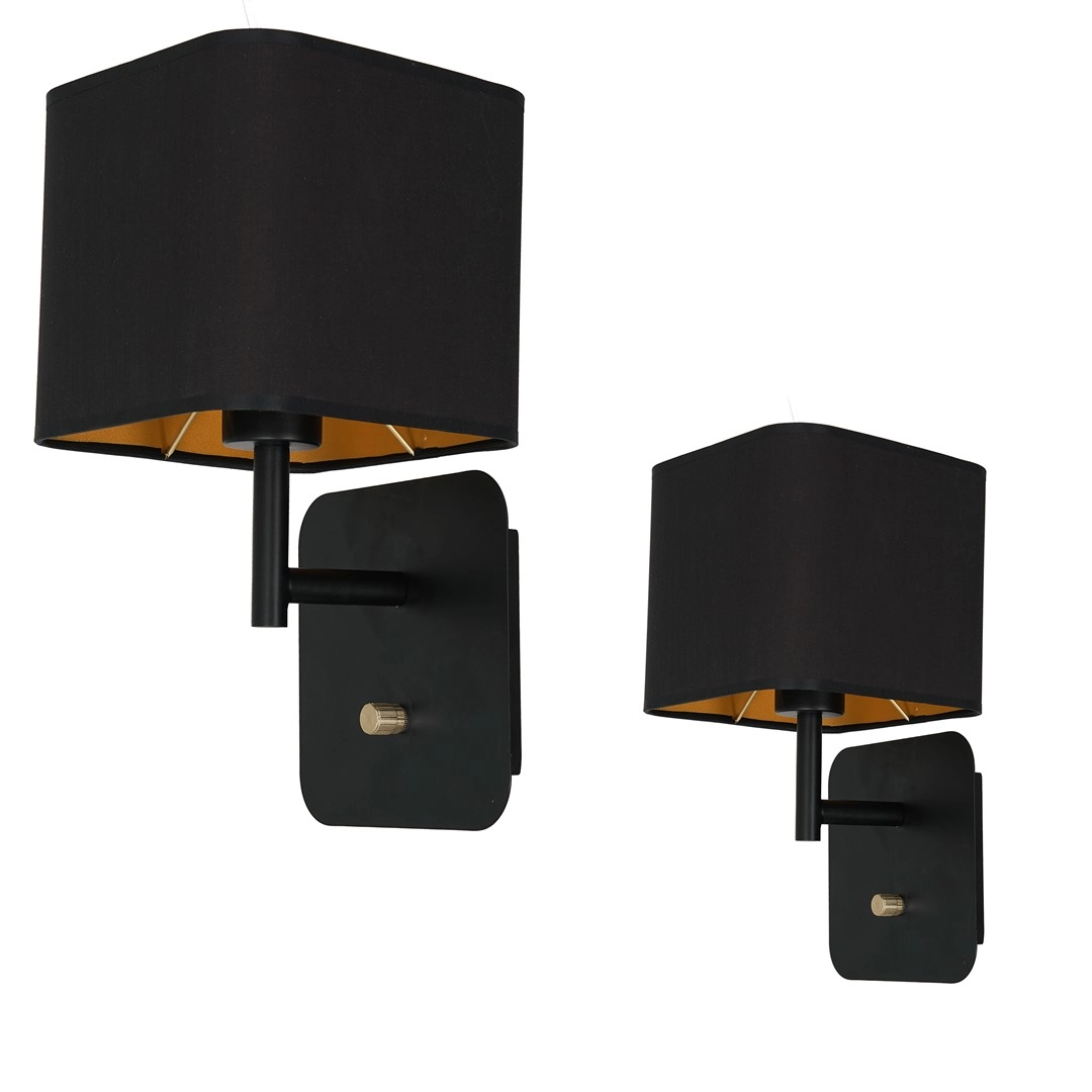Wall lamp NAPOLI BLACK/GOLD 1xE27 ML6365
