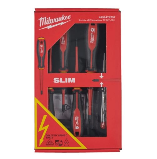 5-piece VDE screwdriver set. (SL0.5x3x100