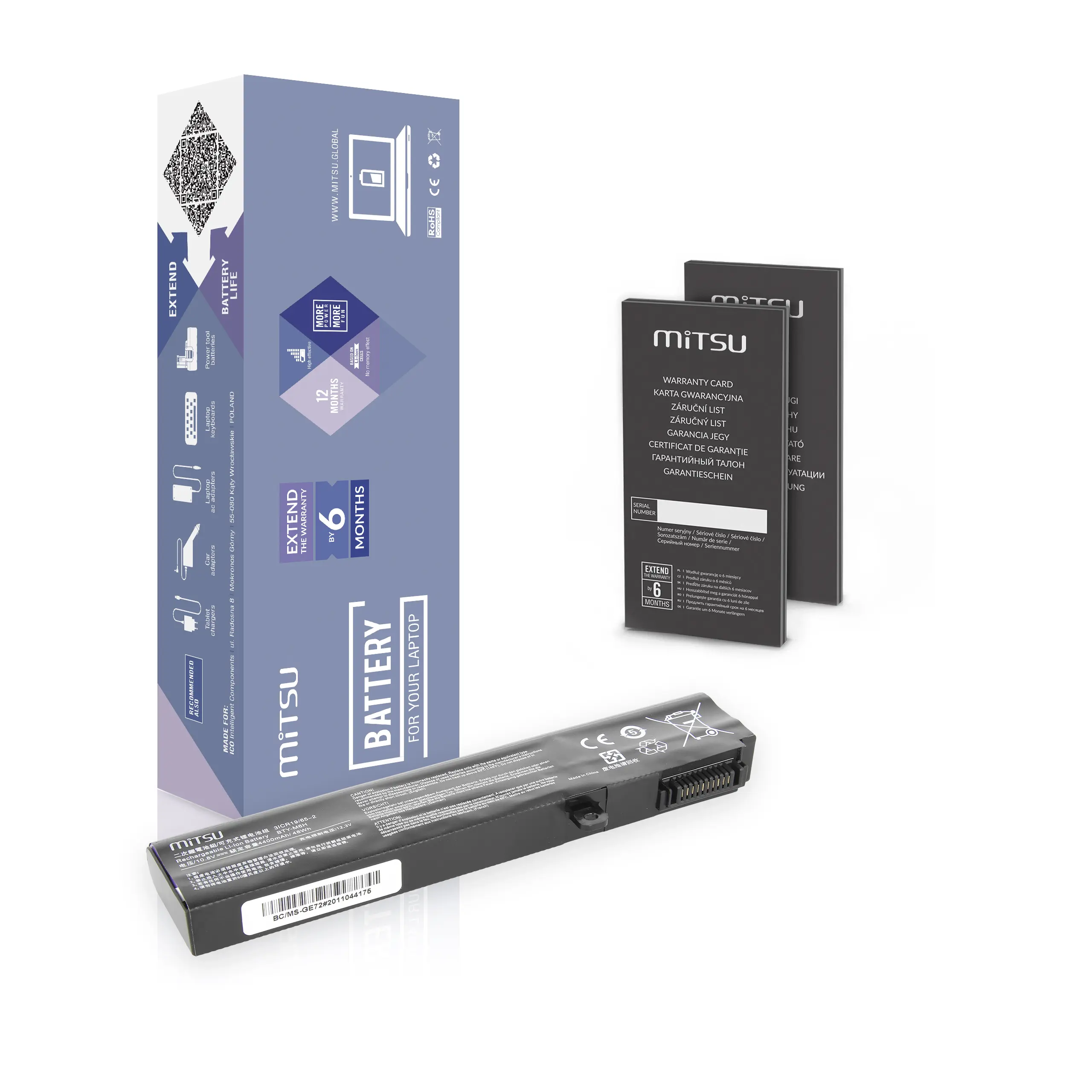 Bateria Mitsu  MSI GE72 GL72 (BC/MS-GE72)