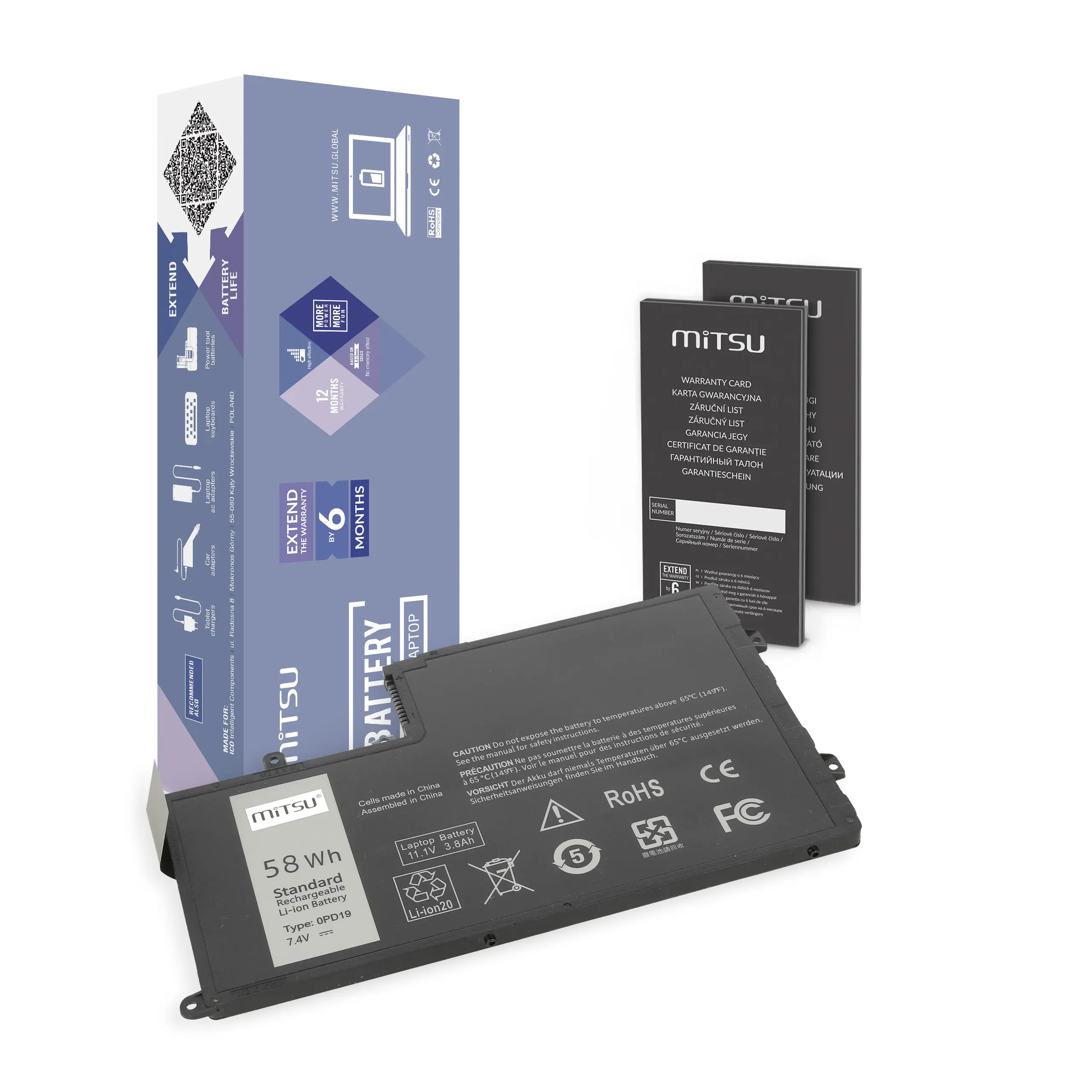 Bateria Mitsu Bateria do Dell Inspiron