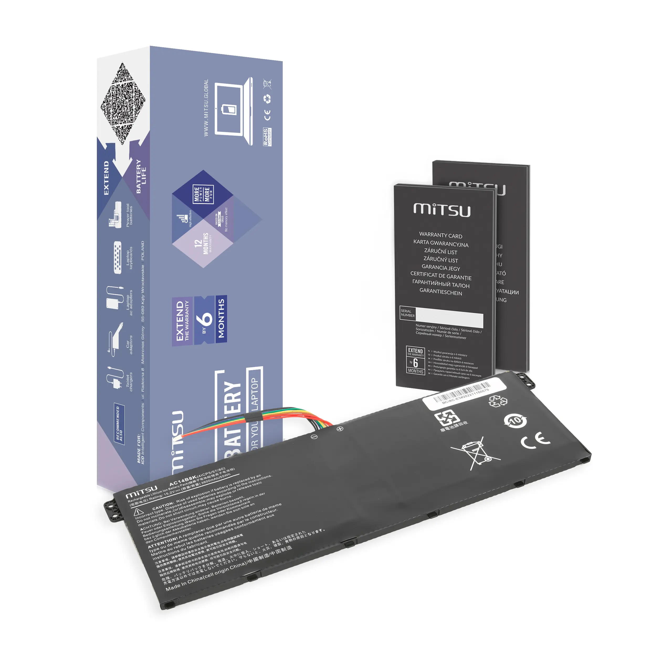 Bateria Mitsu Bateria do Acer Aspire