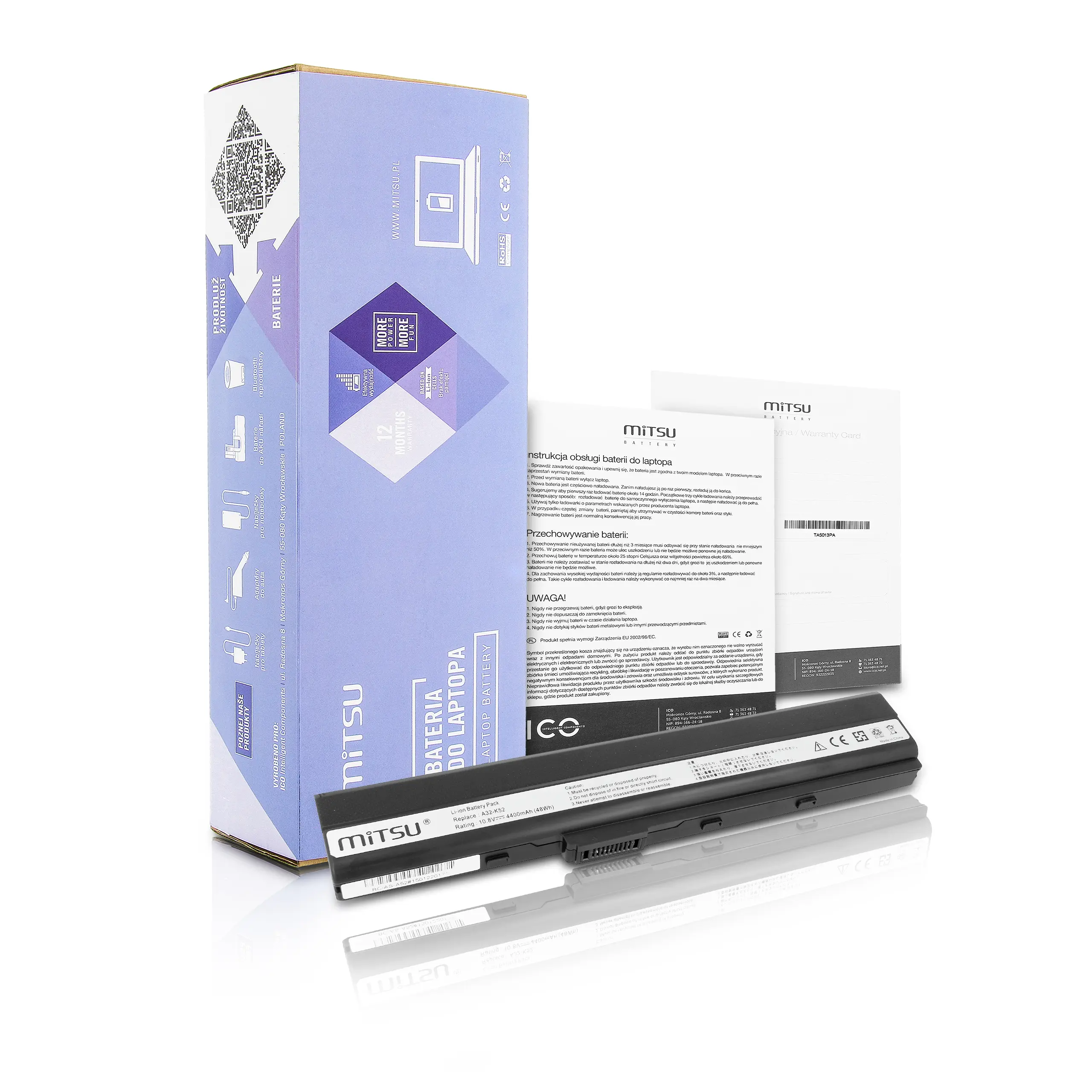 Bateria Mitsu do Asus A52  K52