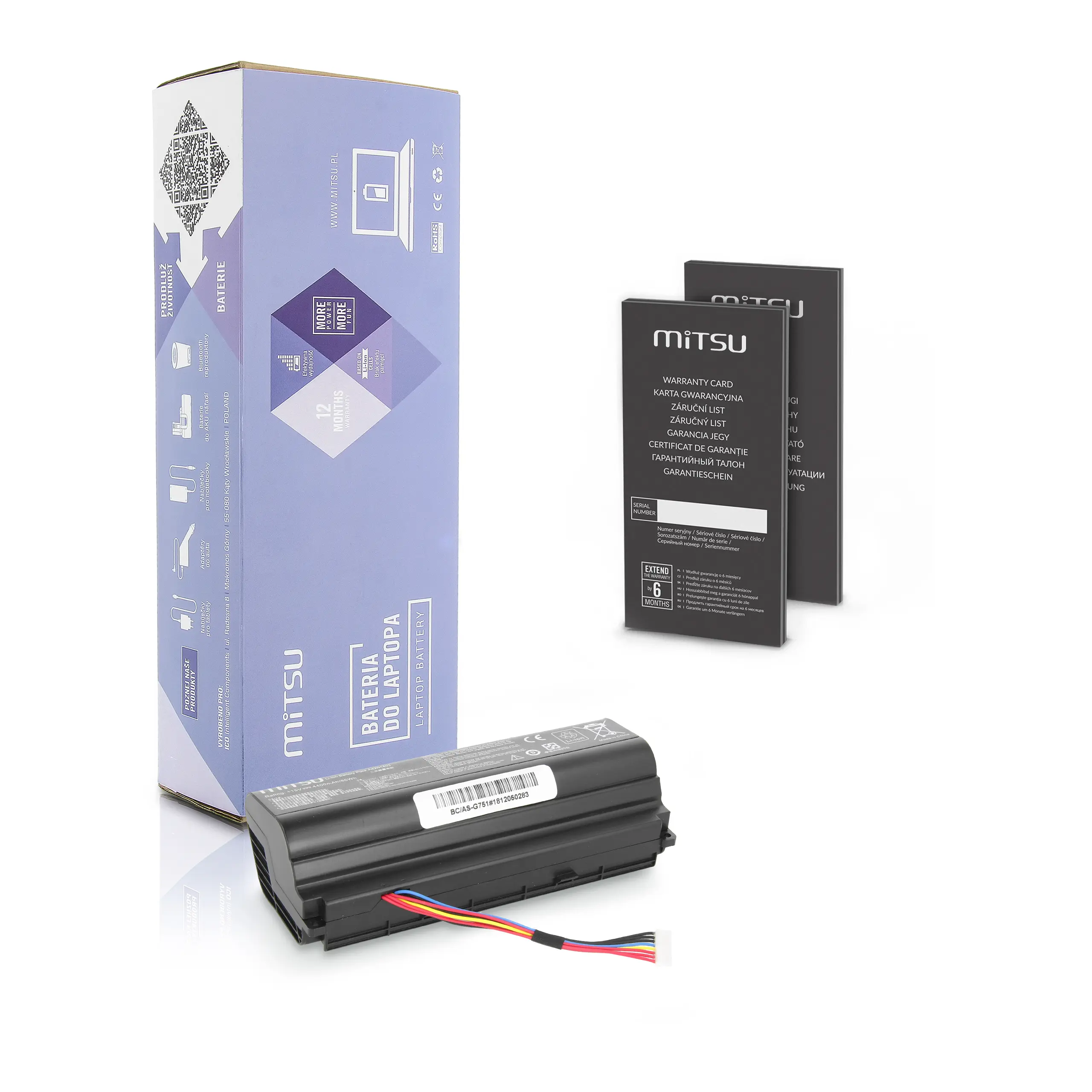 Battery for laptop MITSU BC/AS-G751 (66
